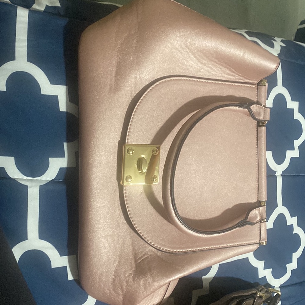 Simple Metallic Large Tote Bag. Barely Used - image 2